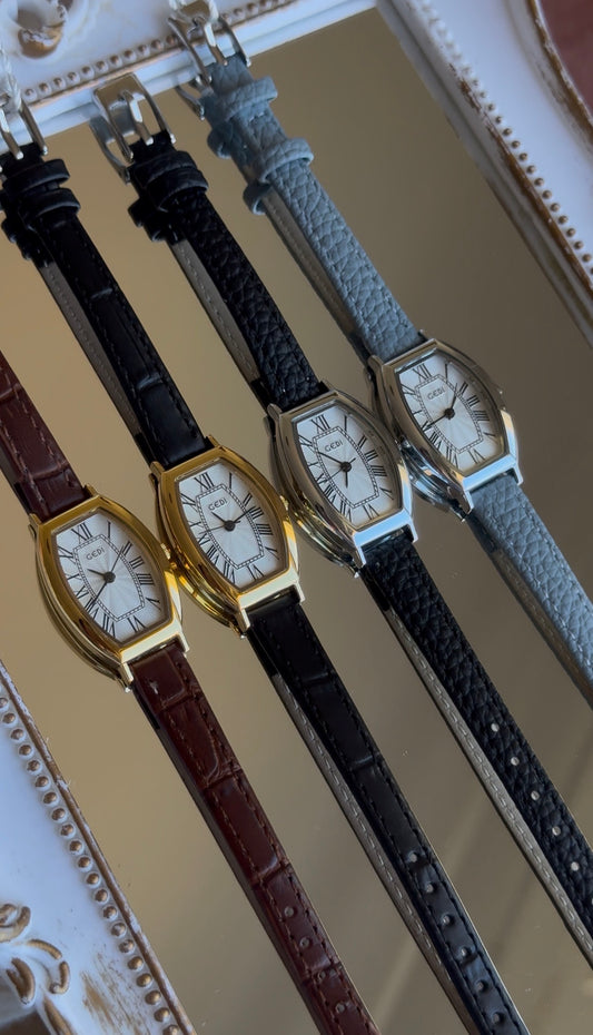 GEDI cuir ovale chiffres romains