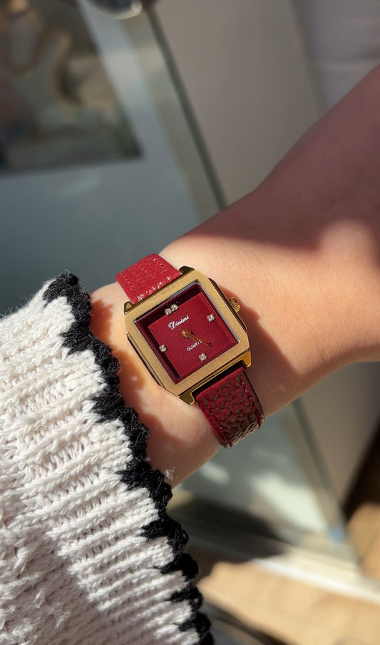 Dimini cuir bordeaux