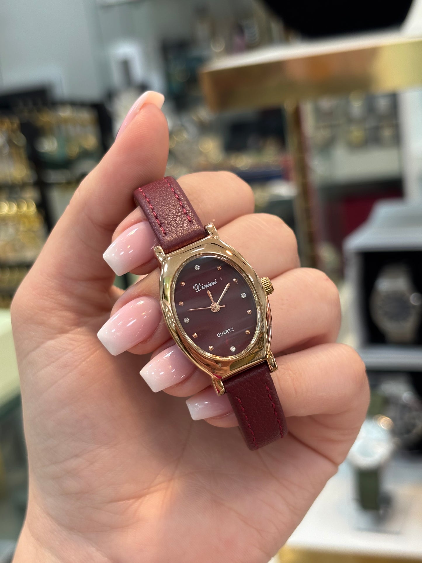 Dimini cuir bordeaux