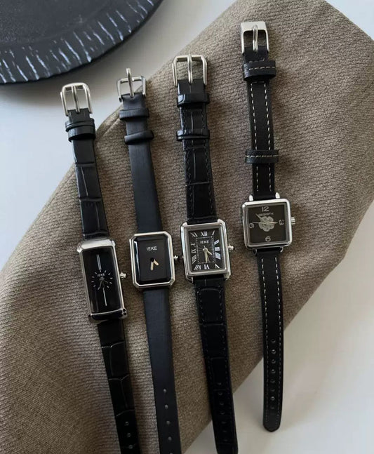 Cuir noir argent