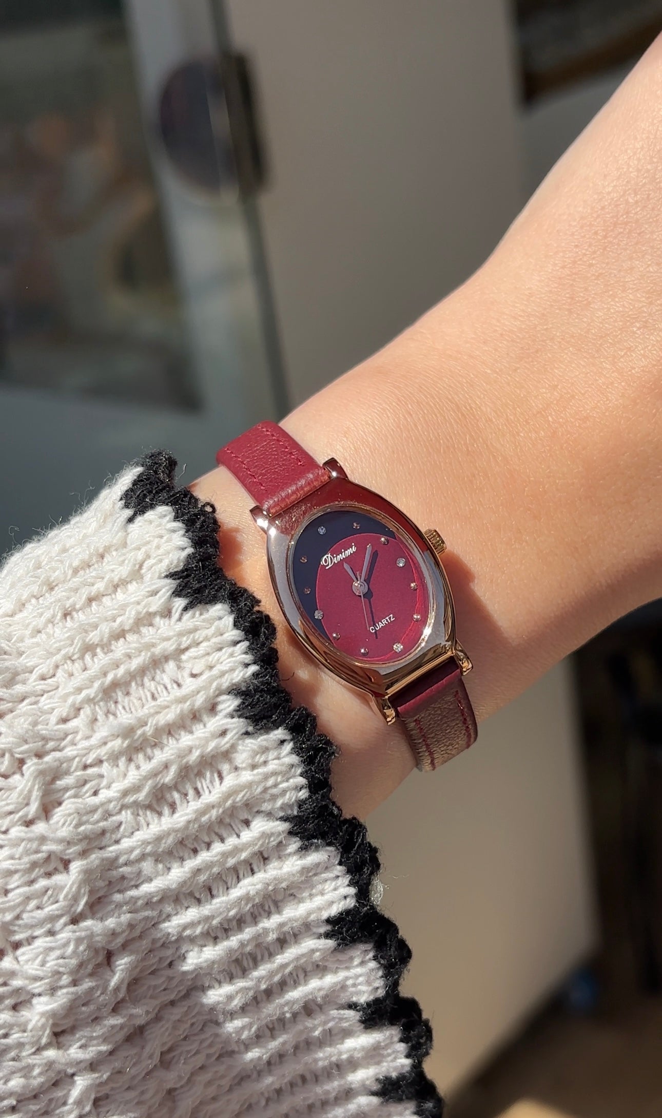 Dimini cuir bordeaux