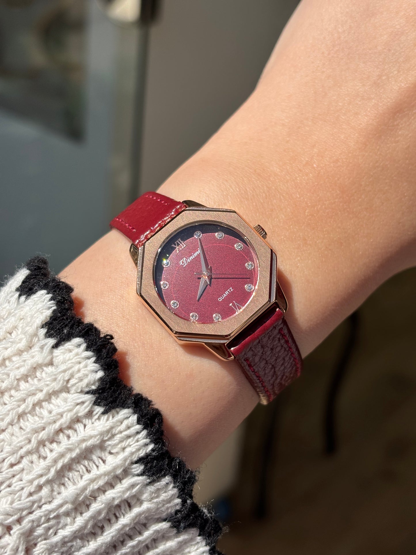Dimini cuir bordeaux