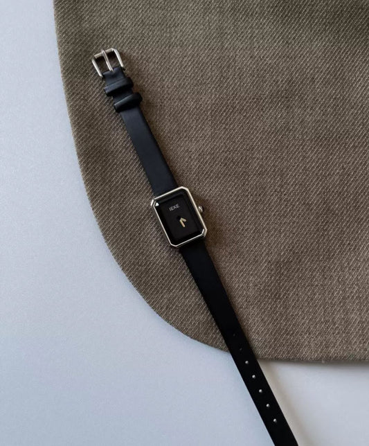 Cuir noir argent