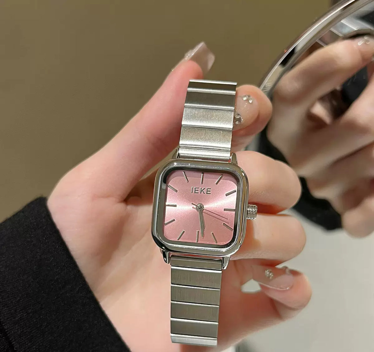 IEKE carré acier argenté