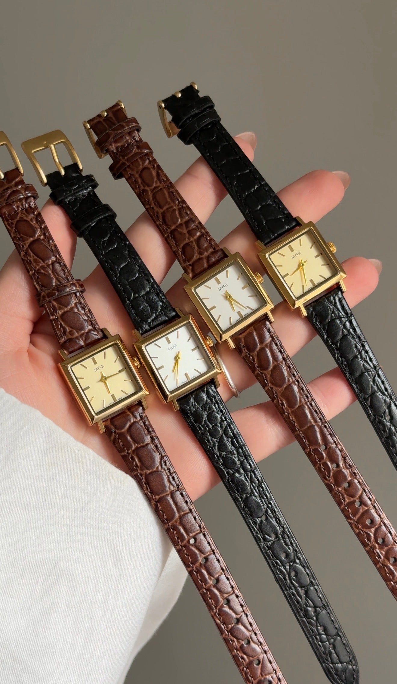 MYAR carré cuir croco