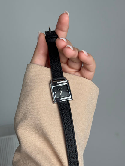Montre femme cuir noir 
