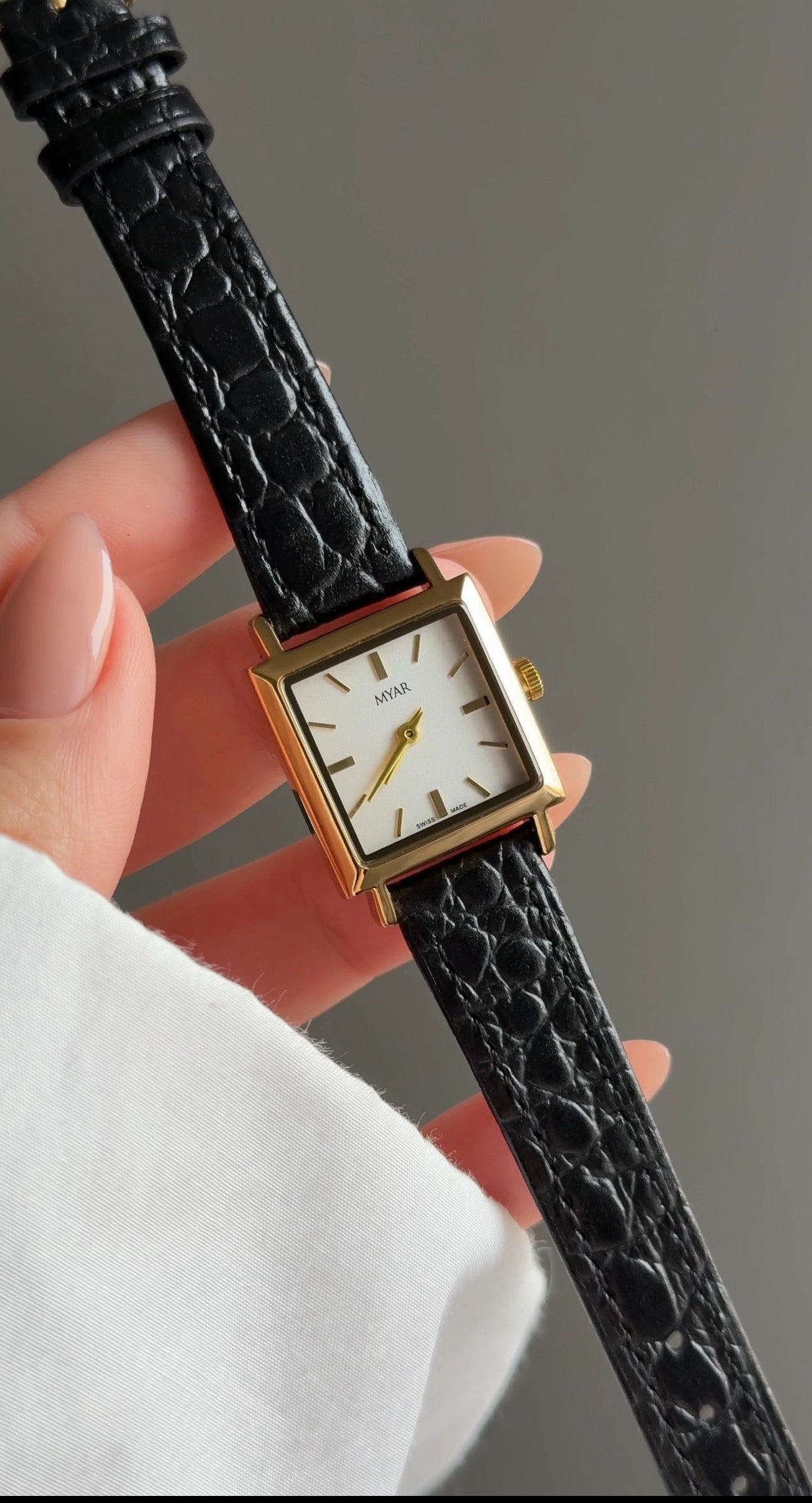 MYAR carré cuir croco