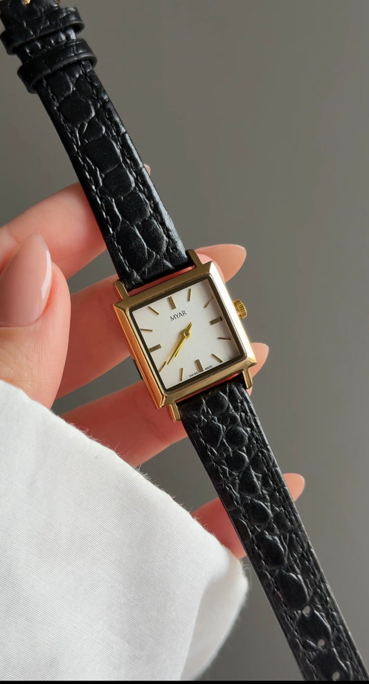 MYAR carré cuir croco