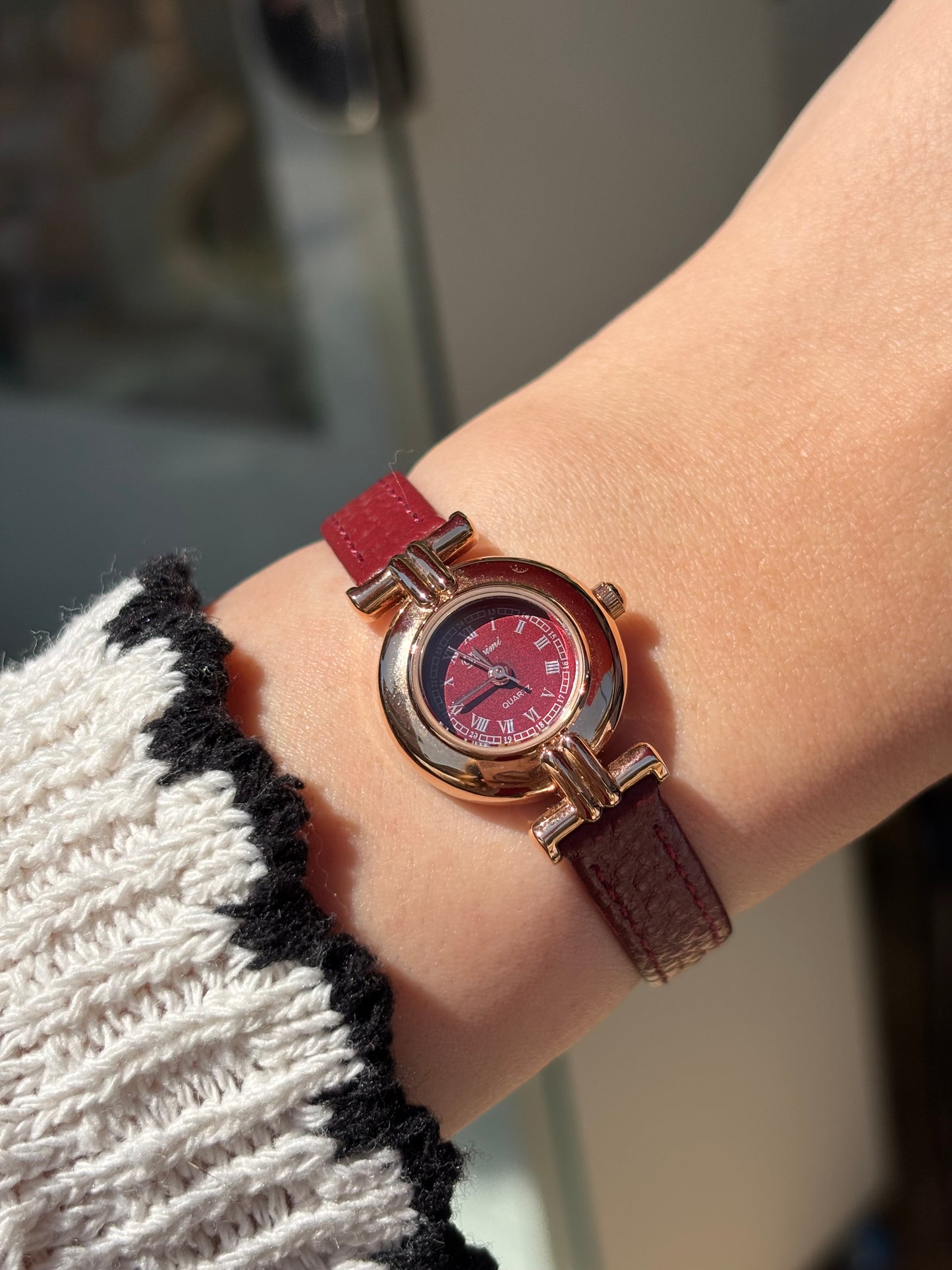 Dimini cuir bordeaux