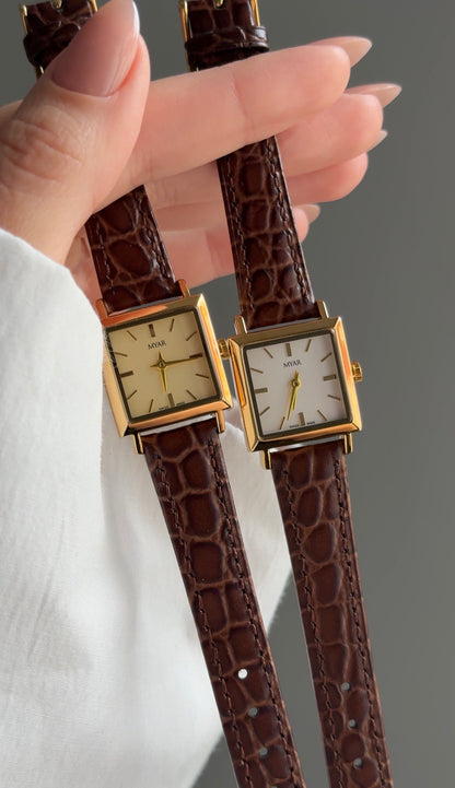 MYAR carré cuir croco