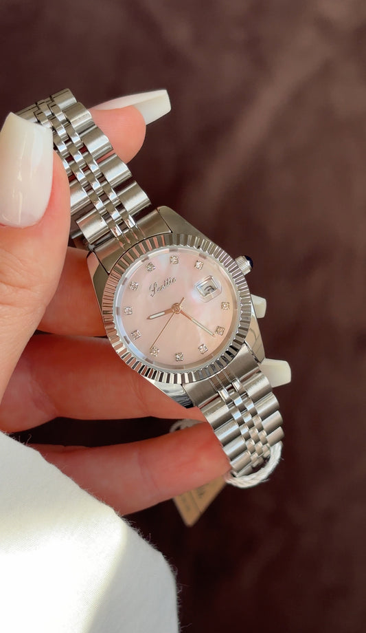 SCOTTIE argenté fond rose