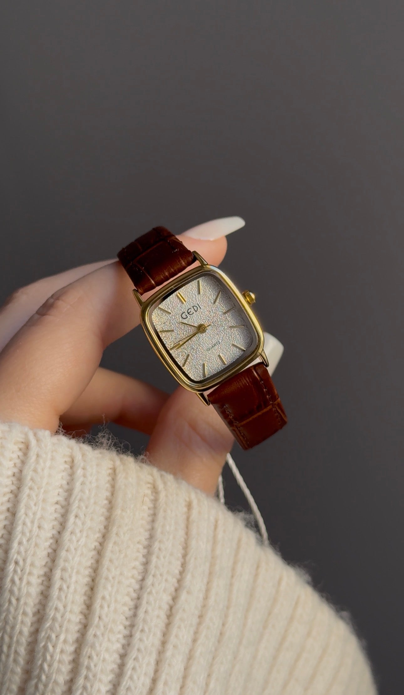 GEDI carre cuir marron