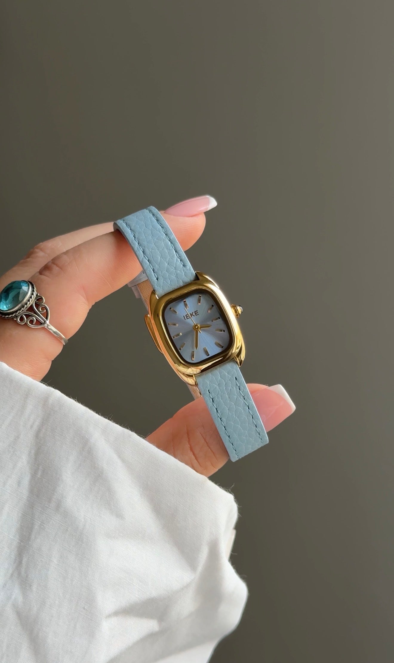 IEKE blue leather