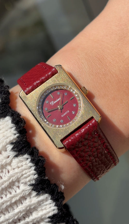 Dimini cuir bordeaux