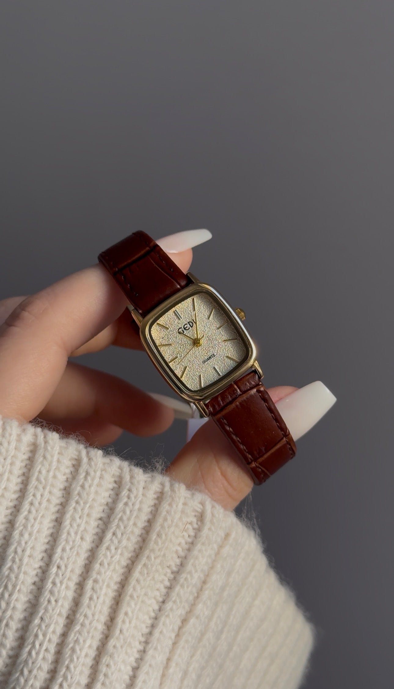 GEDI carre cuir marron