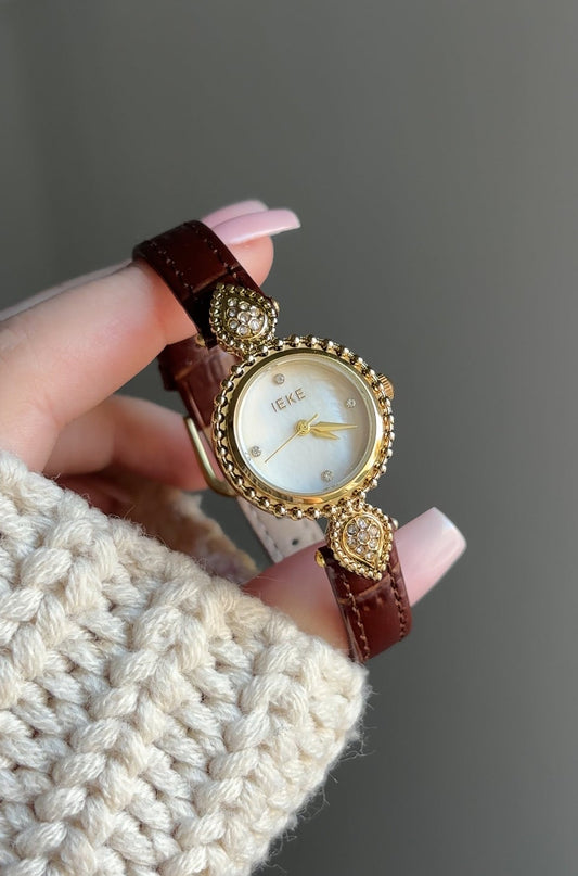 IEKE ronde vintage cuir